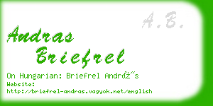 andras briefrel business card